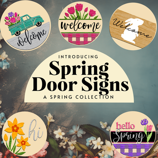 Spring Round Door Signs!